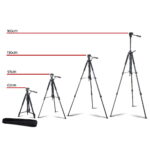 Weifeng Professional Camera Tripod Stand Mount DSLR Travel Adjustable 62-160cm Black - Image 2