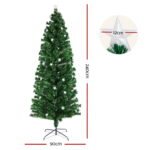 Jingle Jollys 2.4m Christmas Tree Optic Fibre LED Xmas tree Multi Colour - Image 2