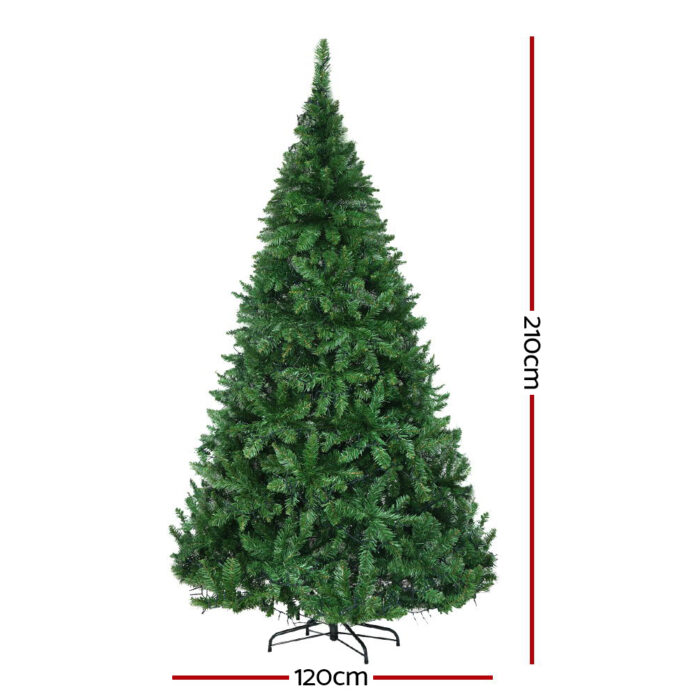 Jingle Jollys Christmas Tree 2.1m Xmas Tree Decorations 1134 LEDs 8 Light Mode - Image 2