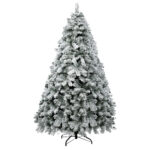 Jingle Jollys Christmas Tree 2.4m Snow Flocked Xmas Tree Decorations 1291 Tips