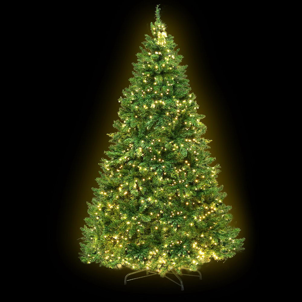 XM-TR-WELL-8F-LED-N-00 Jingle Jollys Christmas Tree 2.4m Xmas Tree Decorations 1488 LEDs 8 Light Modes - Image 1