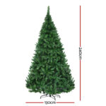 Jingle Jollys Christmas Tree 2.4m Xmas Tree Decorations 1488 LEDs 8 Light Modes - Image 2