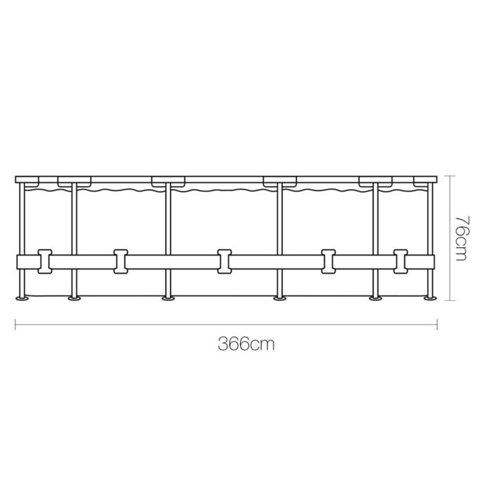 Bestway Swimming Pool 366x76cm Steel Frame Round Above Ground Pools w/ Filter Pump 6473L - Image 2