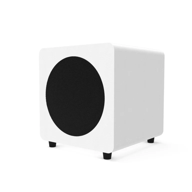 Kanto SUB8 300W Sealed Subwoofer for Compact Spaces (Matte White)