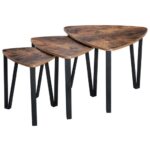VASAGLE 3 Piece Nesting Coffee Tables Set