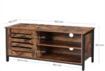 VASAGLE 110cm Entertainment Unit with 2 Shelves and Louvred Door - Image 2