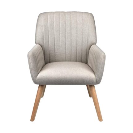 Oikiture Armchair Lounge Sofa Chair Fabric Accent Chairs Armchairs Couches Beige