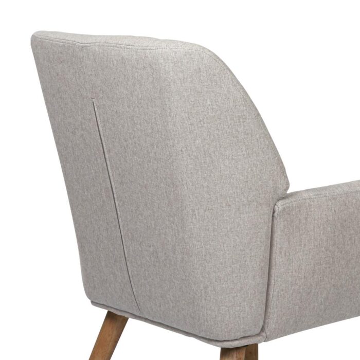 Oikiture Armchair Lounge Sofa Chair Fabric Accent Chairs Armchairs Couches Beige - Image 7
