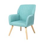 Oikiture Armchair Fabric Couches Blue - Image 6