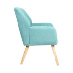 Oikiture Armchair Fabric Couches Blue - Image 7