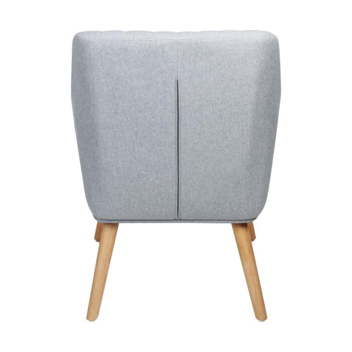 Oikiture Armchair Lounge Sofa Chair Fabric Accent Chairs Armchairs Couches Grey - Image 2