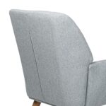 Oikiture Armchair Lounge Sofa Chair Fabric Accent Chairs Armchairs Couches Grey - Image 6