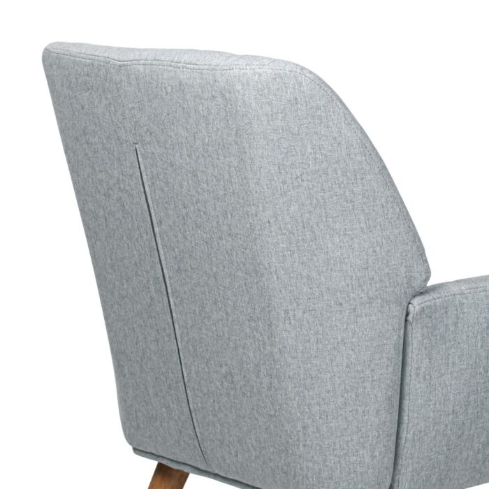 Oikiture Armchair Lounge Sofa Chair Fabric Accent Chairs Armchairs Couches Grey - Image 6