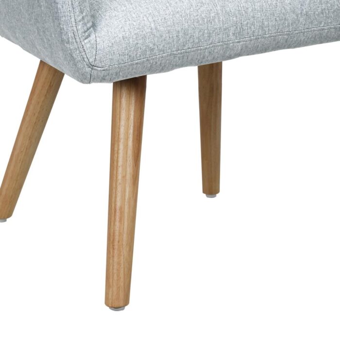 Oikiture Armchair Lounge Sofa Chair Fabric Accent Chairs Armchairs Couches Grey - Image 7