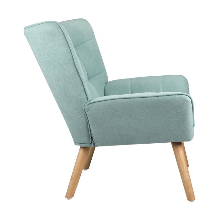Oikiture Armchair Fabric Upholstered Tub Chair Blue - Image 6