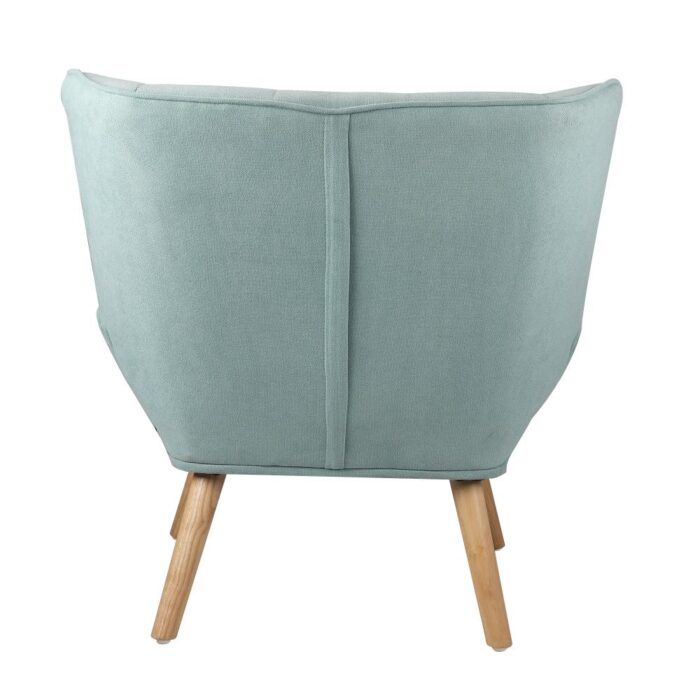 Oikiture Armchair Fabric Upholstered Tub Chair Blue - Image 2