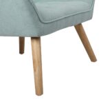 Oikiture Armchair Fabric Upholstered Tub Chair Blue - Image 7