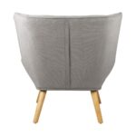 Oikiture Armchair Fabric Upholstered Tub Chair Grey - Image 6
