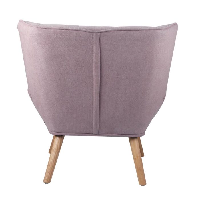 Oikiture Armchair Fabric Upholstered Tub Chair Pink - Image 8