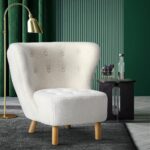 Oikiture Armchair Accent Couches Sofa White - Image 4