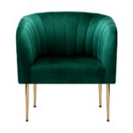 Oikiture Armchair Lounge Chair Accent Chairs Velvet Armchairs Sofa Couches Green