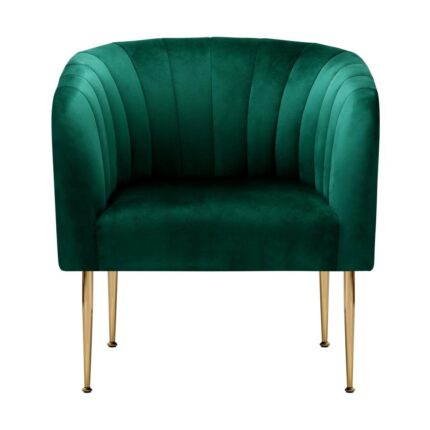 Oikiture Armchair Lounge Chair Accent Chairs Velvet Armchairs Sofa Couches Green