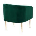 Oikiture Armchair Lounge Chair Accent Chairs Velvet Armchairs Sofa Couches Green - Image 6