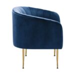 Oikiture Armchair Lounge Chair Accent Chairs Velvet Armchairs Sofa Couches Blue - Image 7