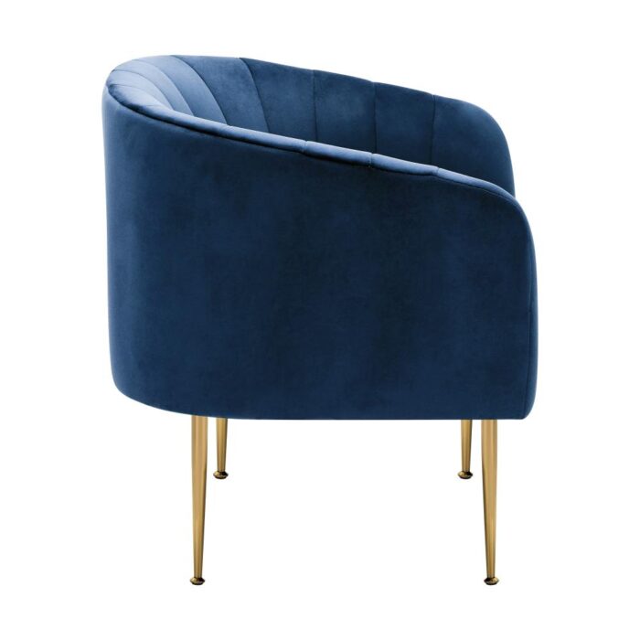 Oikiture Armchair Lounge Chair Accent Chairs Velvet Armchairs Sofa Couches Blue - Image 7