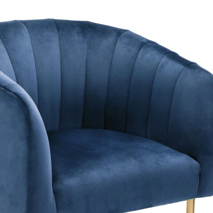 Oikiture Armchair Lounge Chair Accent Chairs Velvet Armchairs Sofa Couches Blue - Image 6