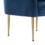 Oikiture Armchair Lounge Chair Accent Chairs Velvet Armchairs Sofa Couches Blue - Image 5