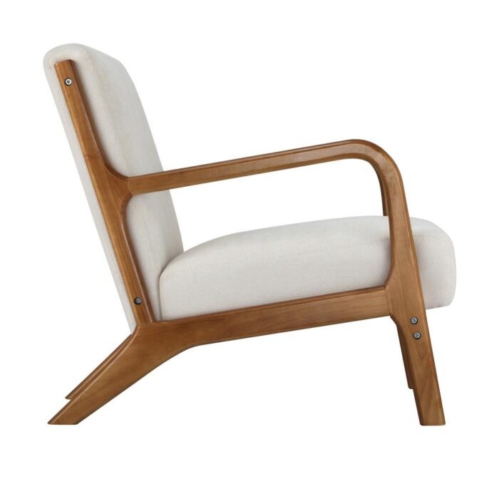 Oikiture Armchair Lounge Chair Accent Armchairs Couches Sofa Bedroom Wood - Image 4