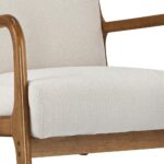 Oikiture Armchair Lounge Chair Accent Armchairs Couches Sofa Bedroom Wood - Image 3