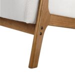 Oikiture Armchair Lounge Chair Accent Armchairs Couches Sofa Bedroom Wood - Image 2