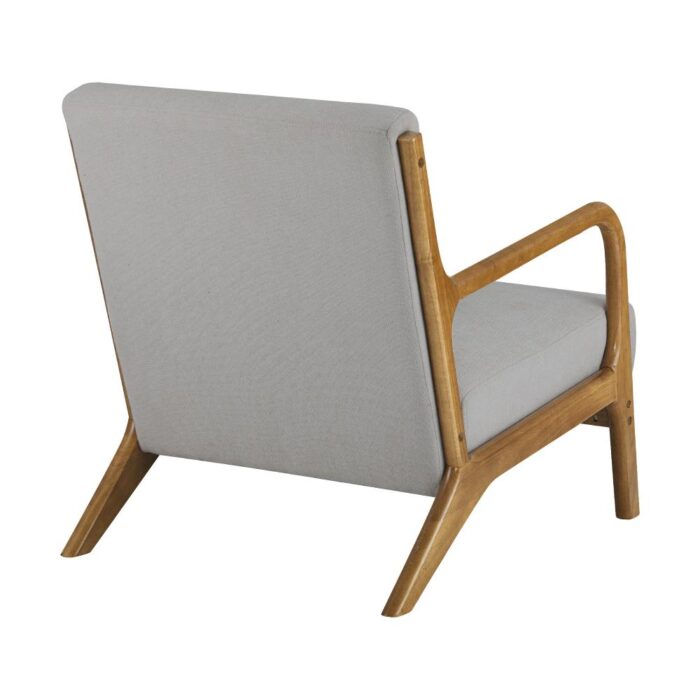 Oikiture Armchair Lounge Chair Accent Armchairs Couches Sofa Bedroom Wood Grey - Image 4