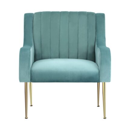 Oikiture Armchair Lounge Chair Accent Chairs Velvet Armchairs Sofa Couches Blue ​​​​​