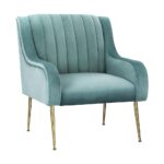 Oikiture Armchair Lounge Chair Accent Chairs Velvet Armchairs Sofa Couches Blue ​​​​​ - Image 4