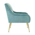 Oikiture Armchair Lounge Chair Accent Chairs Velvet Armchairs Sofa Couches Blue ​​​​​ - Image 2