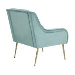 Oikiture Armchair Lounge Chair Accent Chairs Velvet Armchairs Sofa Couches Blue ​​​​​ - Image 3