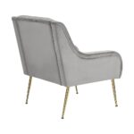 Oikiture Armchair Lounge Chair Accent Chairs Velvet Armchairs Sofa Couches Grey - Image 5