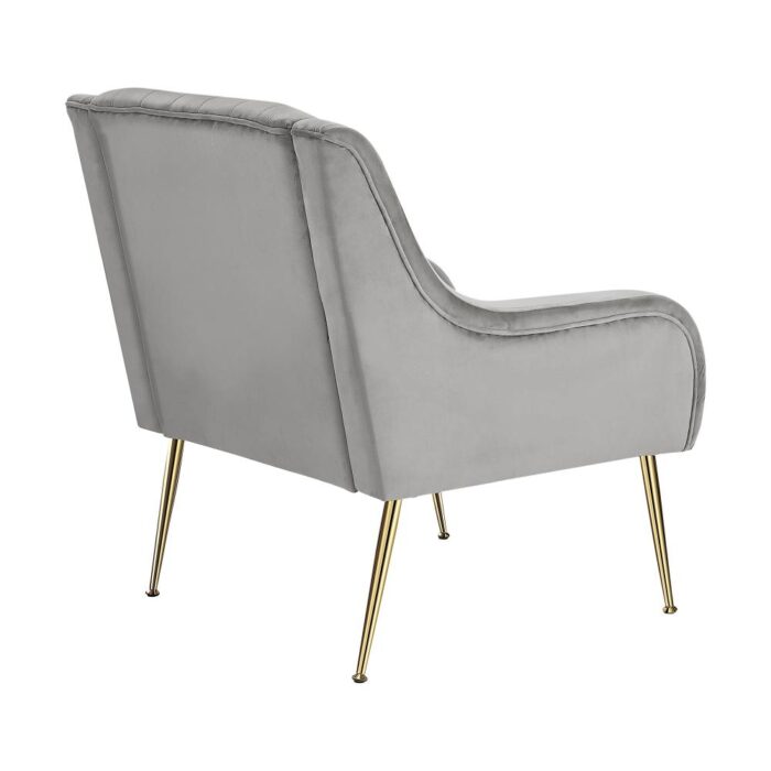 Oikiture Armchair Lounge Chair Accent Chairs Velvet Armchairs Sofa Couches Grey - Image 5