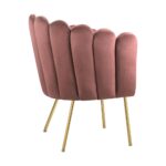 Oikiture Armchair Lounge Chair Accent Chairs Velvet Fabric Sofa Couches Pink - Image 6