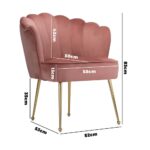 Oikiture Armchair Lounge Sofa Chair Fabric Accent Chairs Armchairs Couches Pink - Image 2