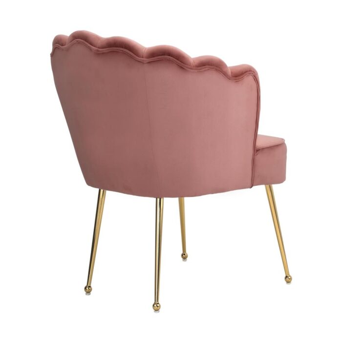 Oikiture Armchair Lounge Sofa Chair Fabric Accent Chairs Armchairs Couches Pink - Image 5