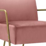 Oikiture Armchair Lounge Sofa Chair Velvet Accent Chairs Armchairs Couches Pink - Image 6