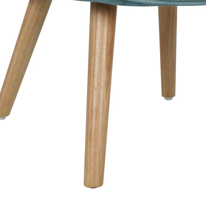 Oikiture Armchair with Footstool Fabric Blue - Image 3