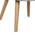 Oikiture Armchair with Footstool Fabric Grey - Image 4