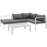 Gardeon 4 Seater Outdoor Sofa Set Aluminium Lounge Setting
