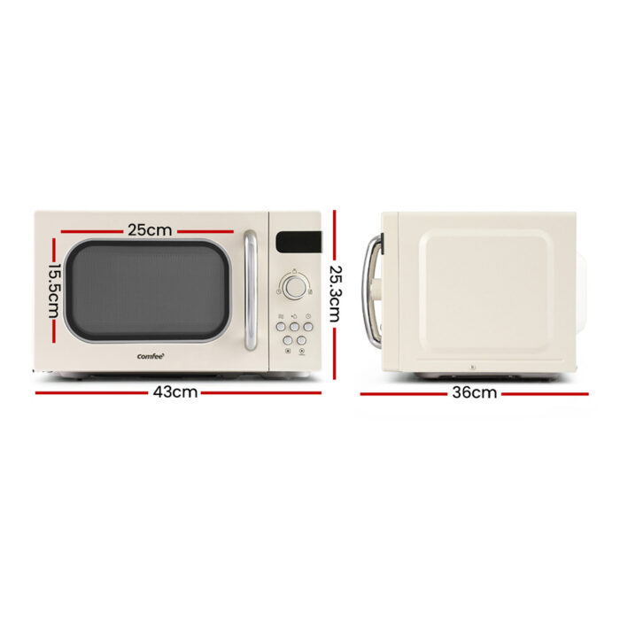 Comfee 20L Microwave Oven 800W Cream - Image 2