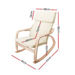 Artiss Rocking Armchair Bentwood Frame Aero - Image 2